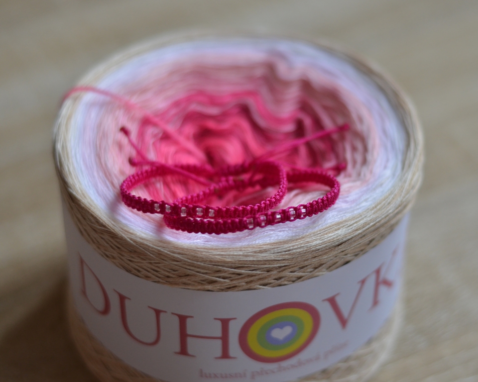 Duhovka + dva náramky/růžové
