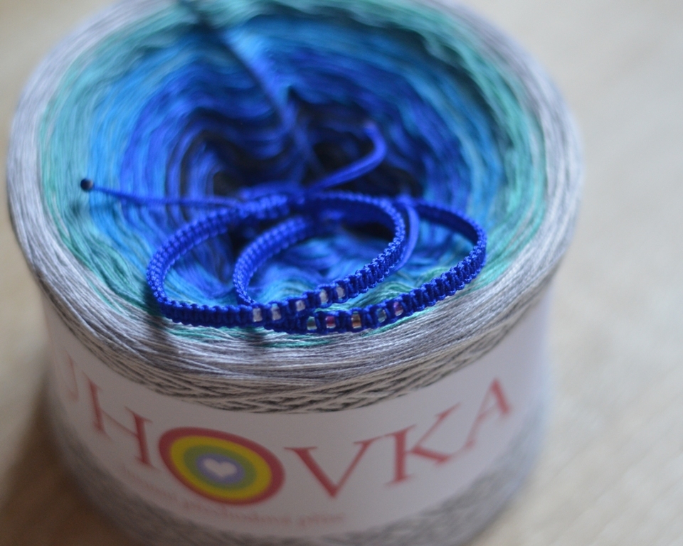 Duhovka + dva náramky/modré