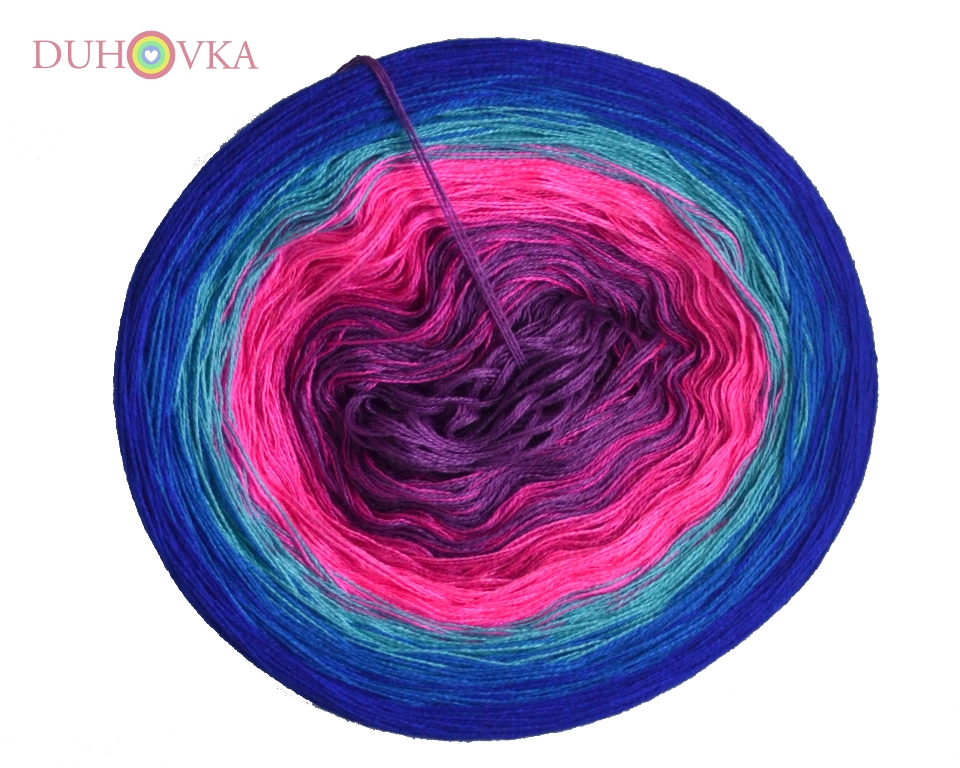 Duhovka - tm.fialová, cyklámen, neon růžová, opál, mořská modrá, královsky modrá