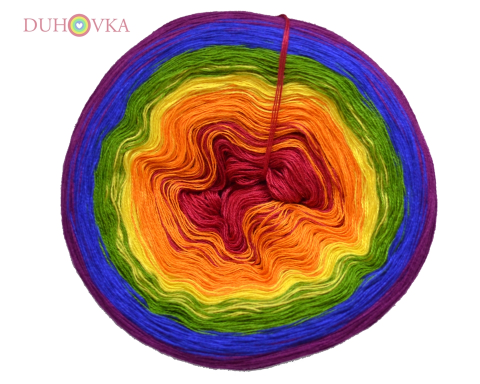 Duhovka - bordó, oranžová, žlutá, hrášková, král.modrá, fialová