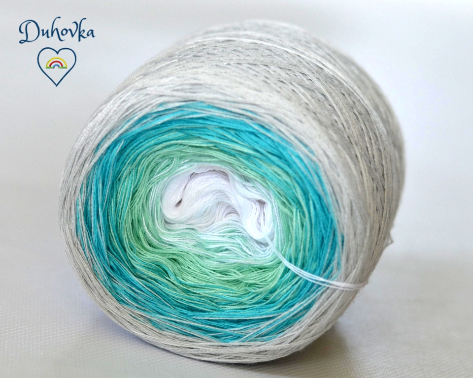Duhovka - bílá, mint, tyrkysová, sv.šedá