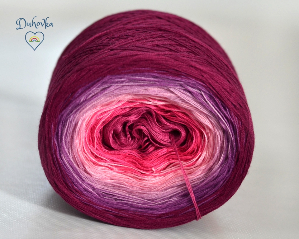 Duhovka - fuchsie, cyklámen, růžová, starorůžová, fialová, ostružina