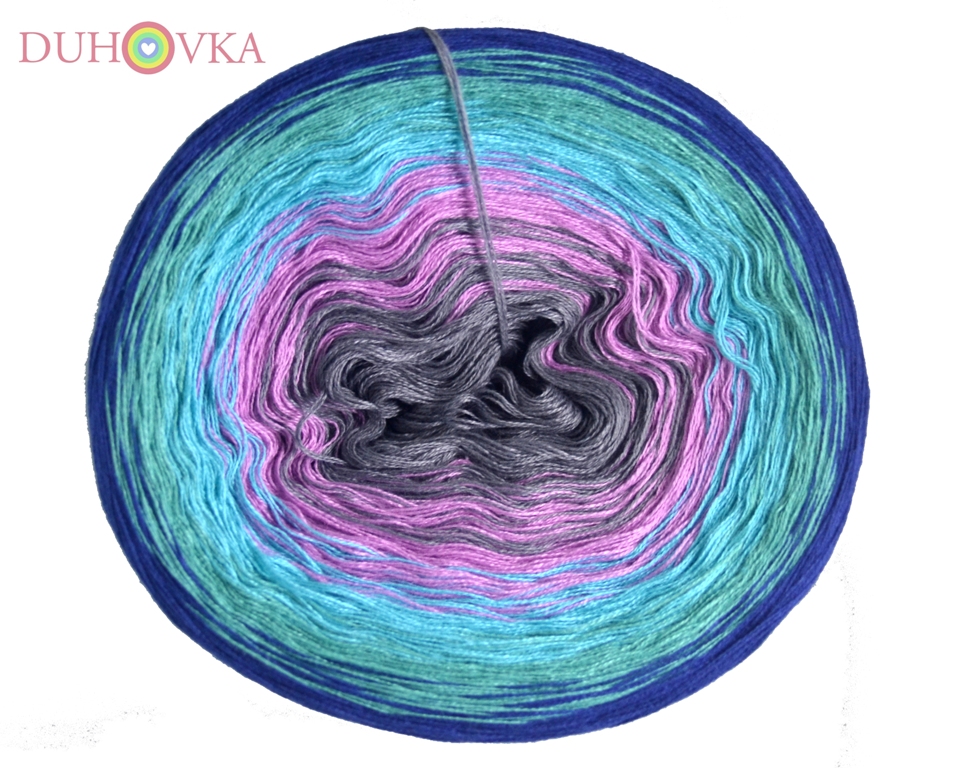 Duhovka - šedá, starorůžová, tyrkys, opál, petrolej