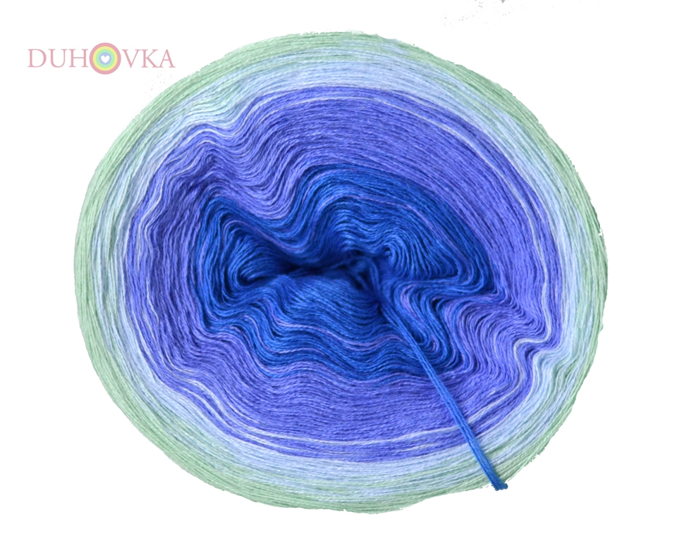 Duhovka - mořská modrá, modrá, blankytně modrá, mint