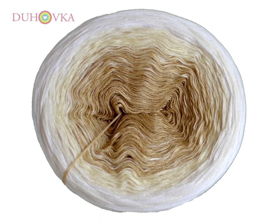 Duhovka - béžová, smetanová, bílá - 4-nitka