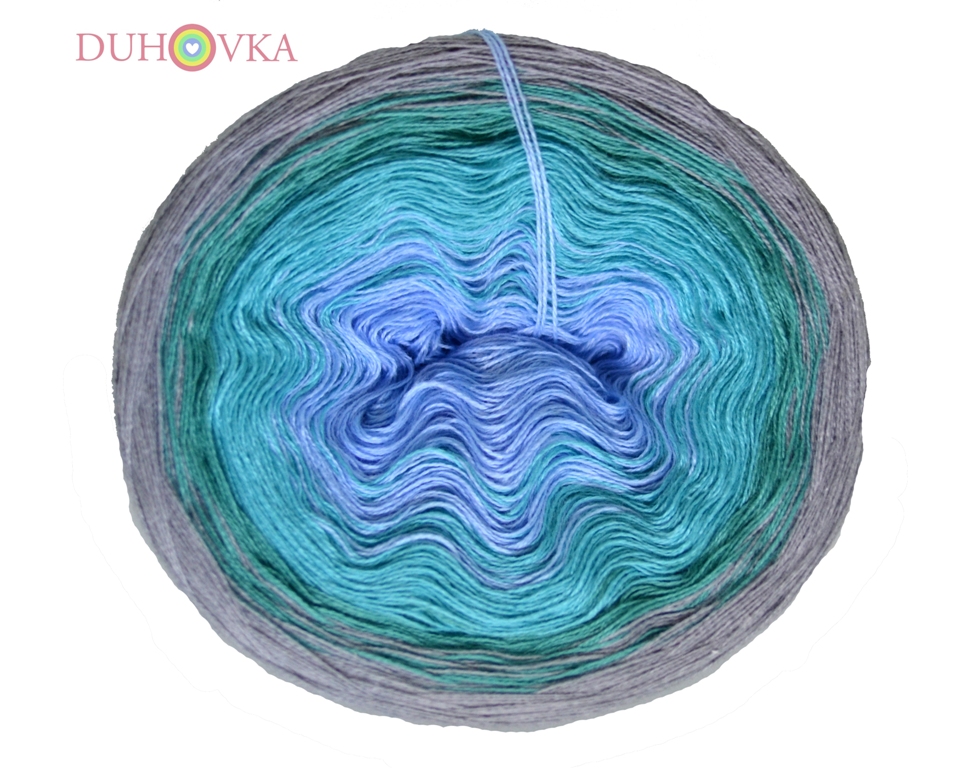 Duhovka - sv.modrá, mint, opál, stř.šedá - 4-nitka