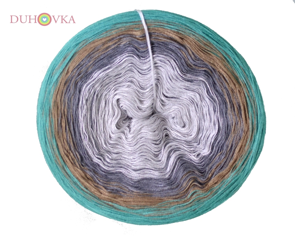 Duhovka - sv.šedá, šedá, hnědošedá, opál - 4-nitka  
