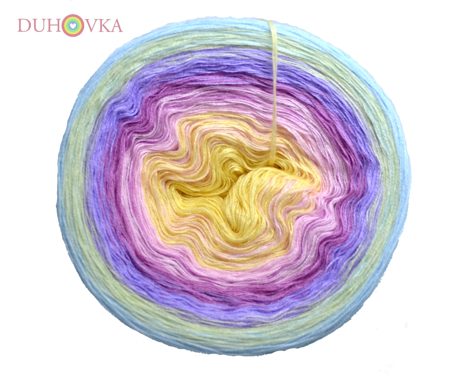 Duhovka - sv.žlutá, baby růžová, starorůžová, krokus, past.zelená, blank.modrá