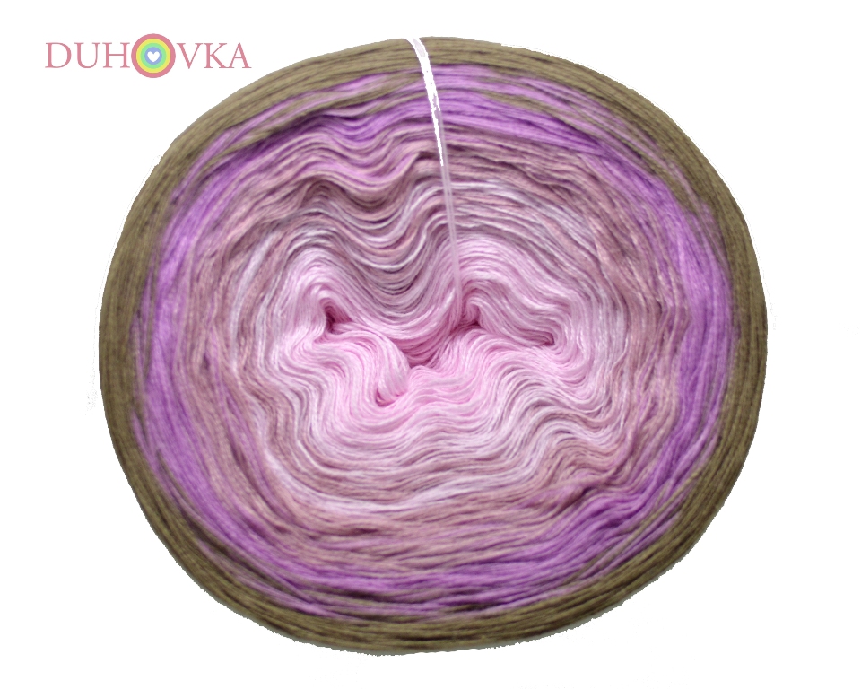 Duhovka - baby růžová, pudrová, starorůžová, hndědo-šedá - 4-nitka  