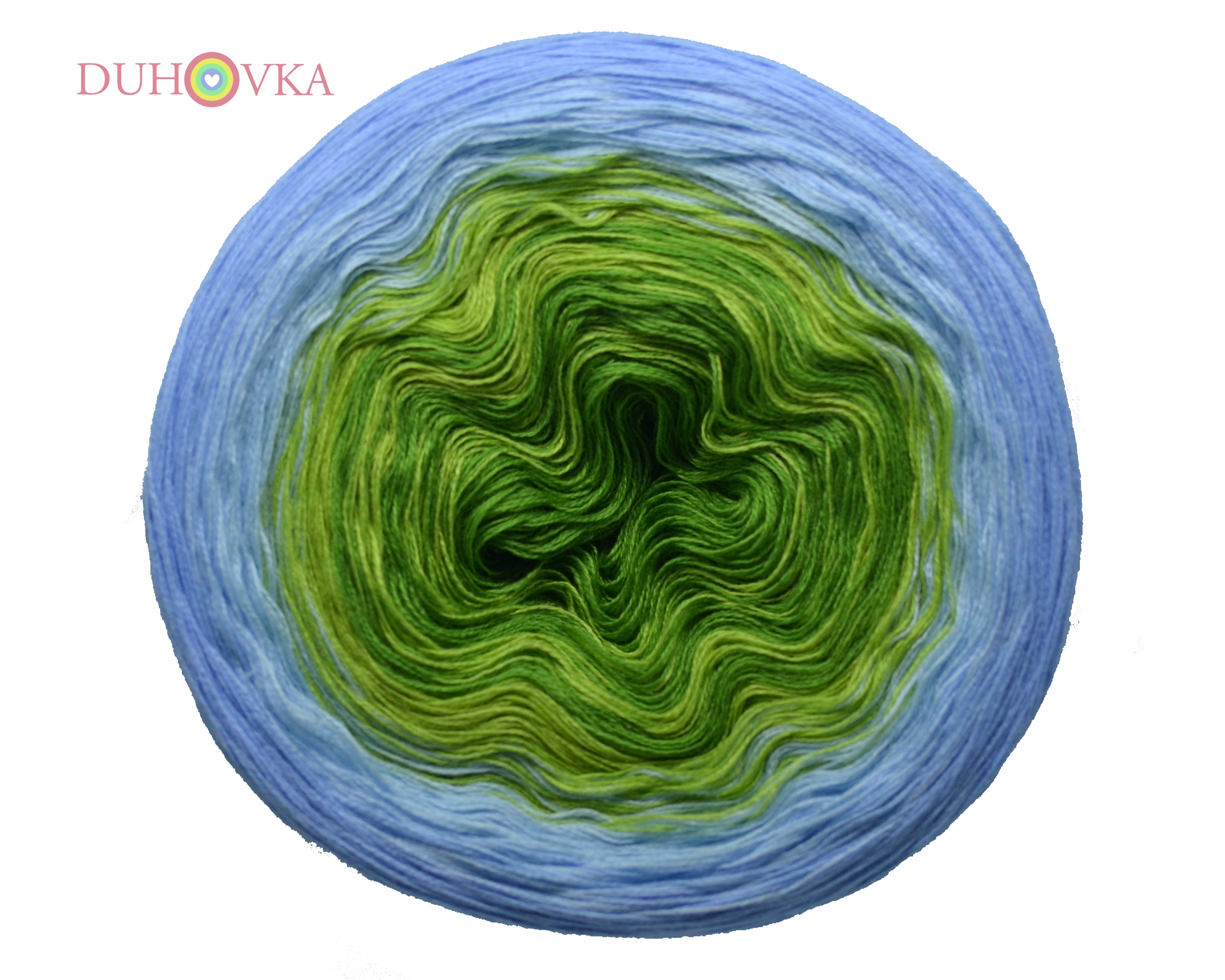 Duhovka - zelená, sv.zelená, blankytně modrá, sv.modrá - 4-nitka