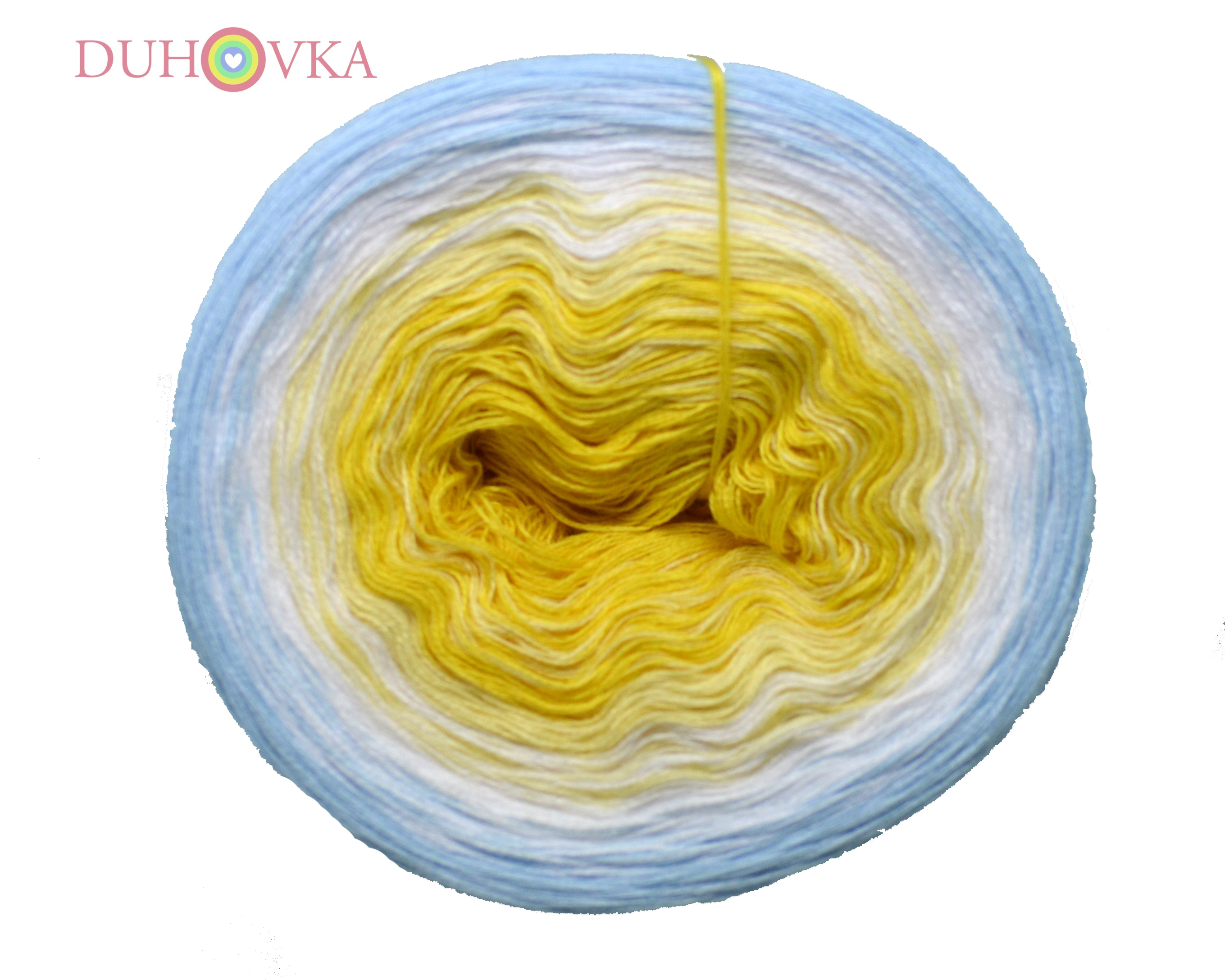 Duhovka -  žlutá, sv.žlutá, bílá, blank.modrá - 4-nitka