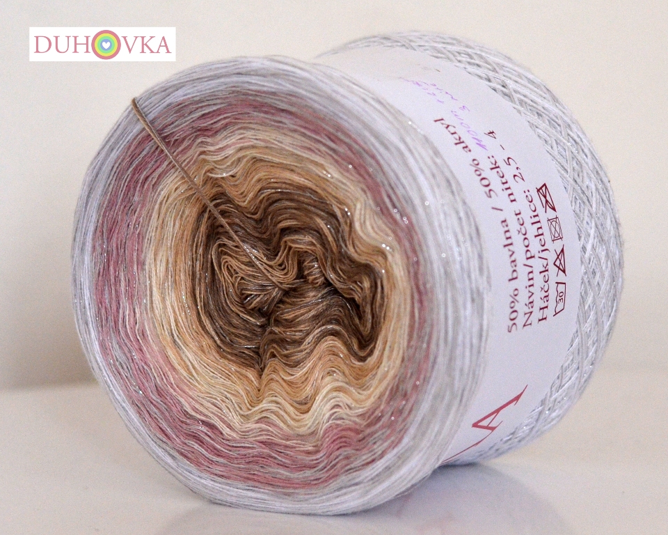 Duhovka (lurex) - hnědo-šedá, béžová, smetanová, pudrová, sv.šedá, bílá