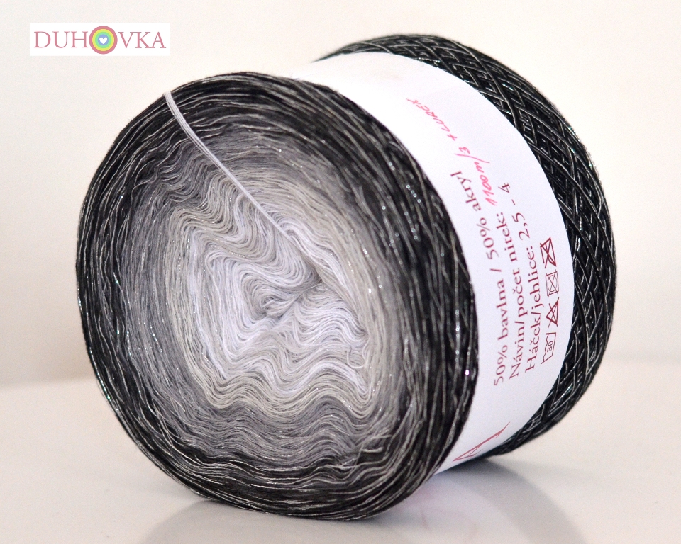 Duhovka (lurex) - bílá, sv.šedá, stř.šedá, šedá, antracit, černá