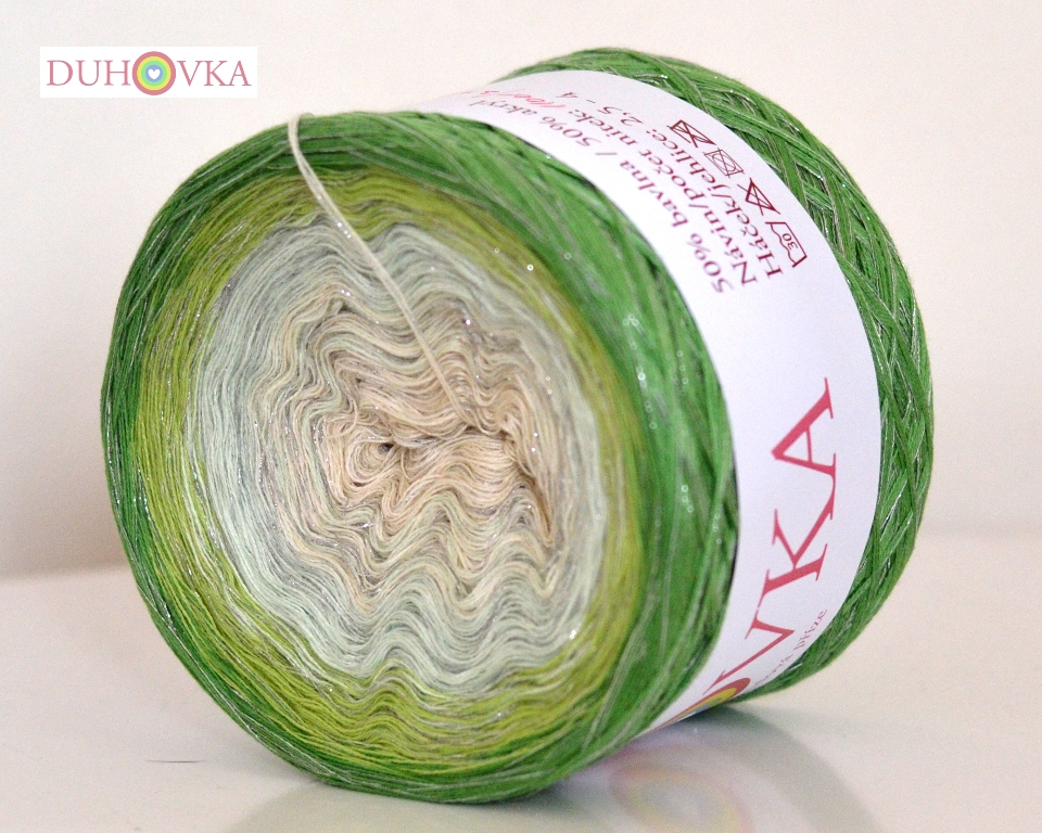 Duhovka (lurex) - smetanová, mátová, sv.zelená, zelená