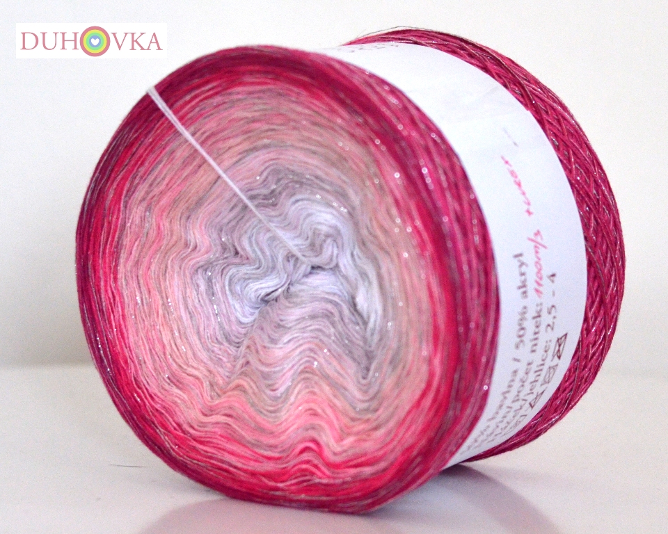 Duhovka (lurex) - bílá, baby růžová, sv.růžová, růžová, cyklámen, fuchsiová