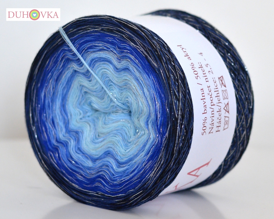 Duhovka (lurex) - blank.modrá, sv.modrá, modrá, král.modrá, petrolej, černá