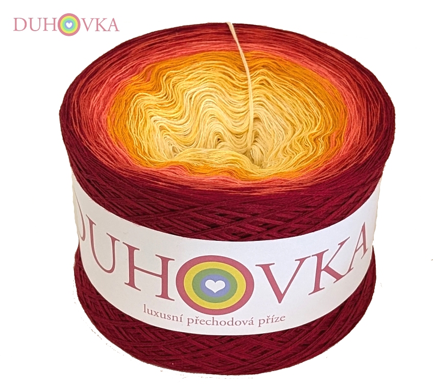 Duhovka - sv.žlutá, žlutá, oranžová, lososová, cihlová, matná červená