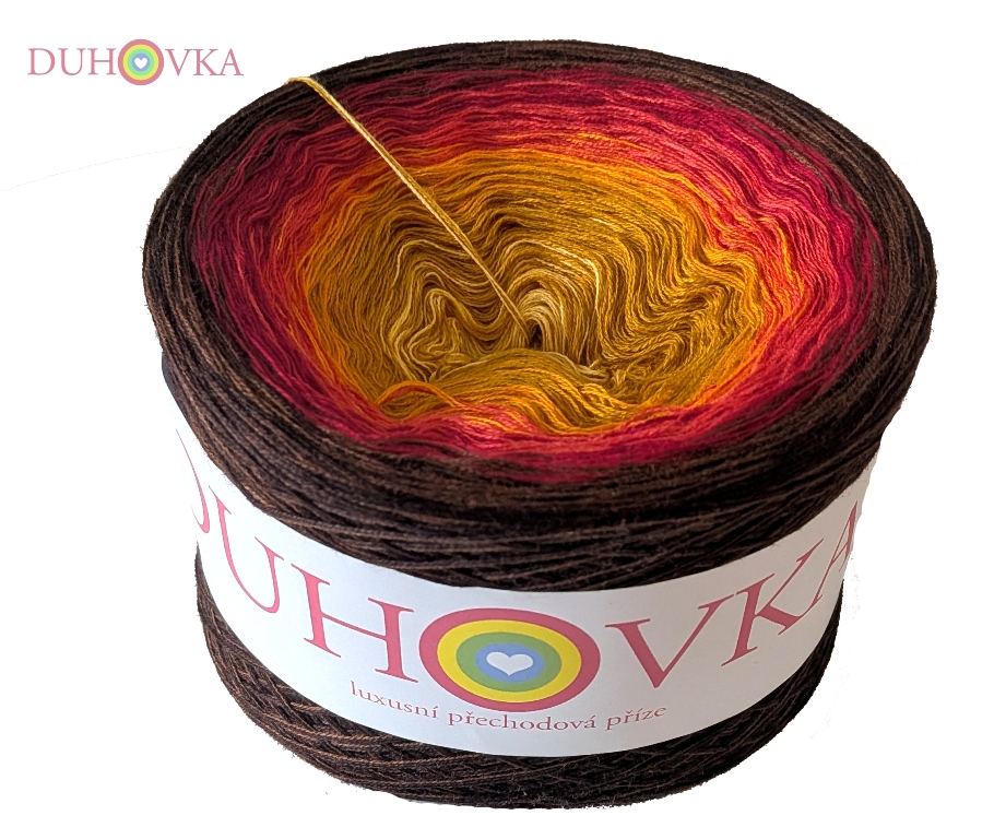 Duhovka - sv.žlutá, hořčicová, oranžová, cihlová, matná červená, hnědá, tm.hnědá