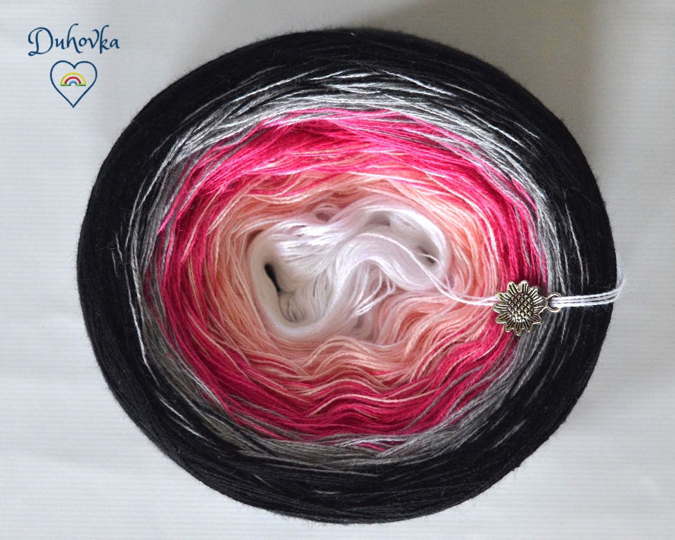 Duhovka - bílá, sv.růžová, cyklámen, stř.šedá, černá