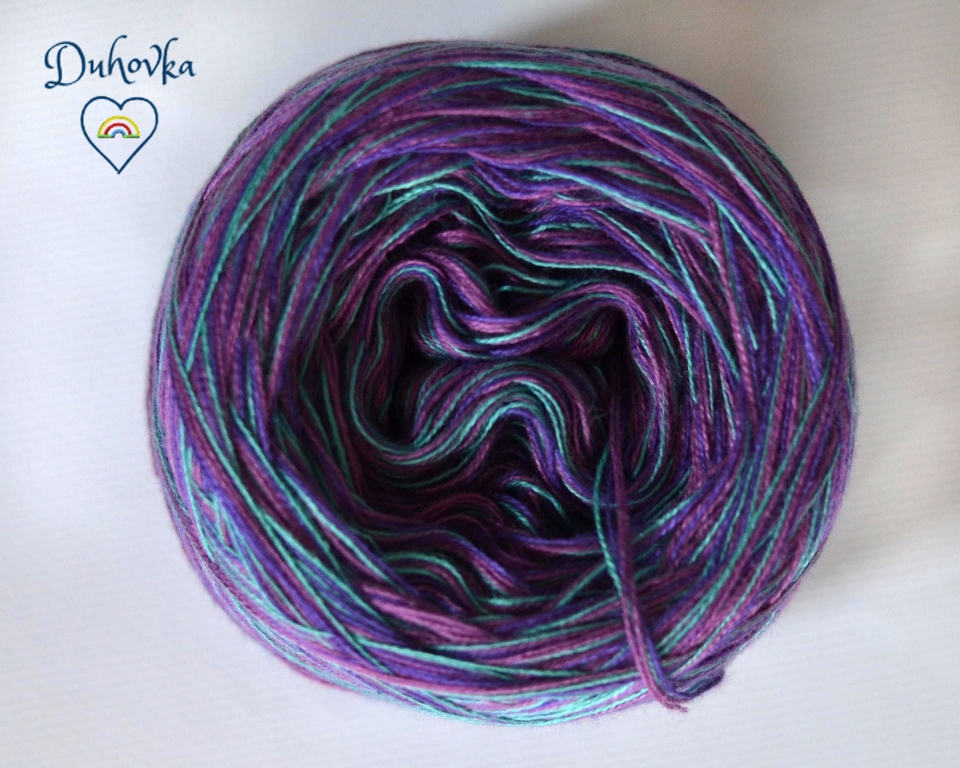 Duhovka COLOR - 4 nitka * FIALOVÁ+OPÁL