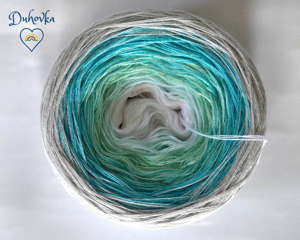 Duhovka - bílá, mint, tyrkysová, sv.šedá