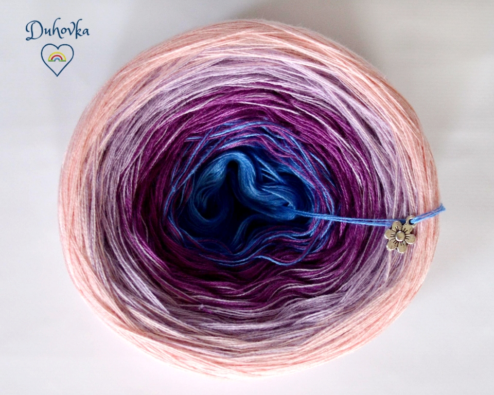 Duhovka - modrá, fialová, sv.fialová, sv.růžová
