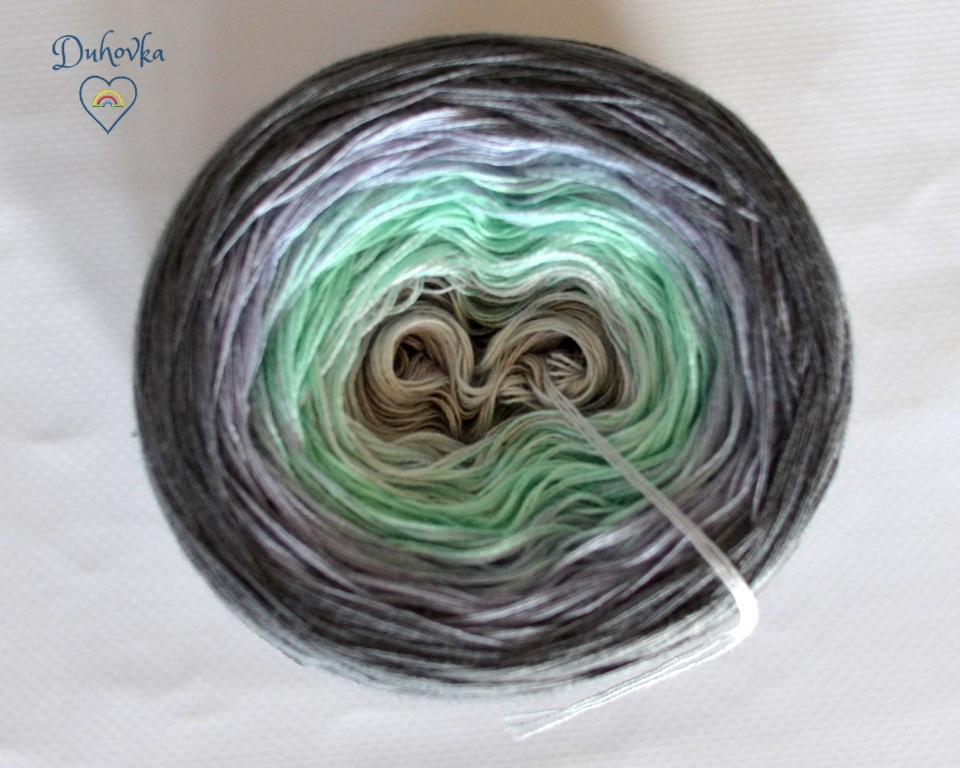 Duhovka - sv.šedá, mint, stř.šedá, šedá - 4-nitka  
