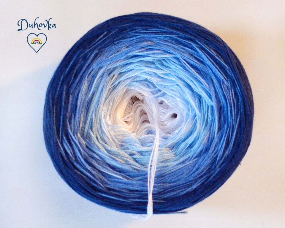 Duhovka - bílá, sv.modrá, modrá, petrolej