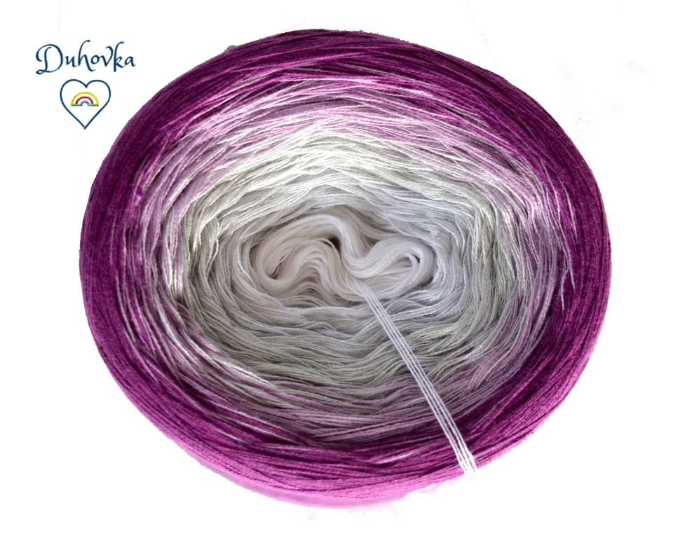 Duhovka - bílá, sv.šedá, sv.fialová, fialová
