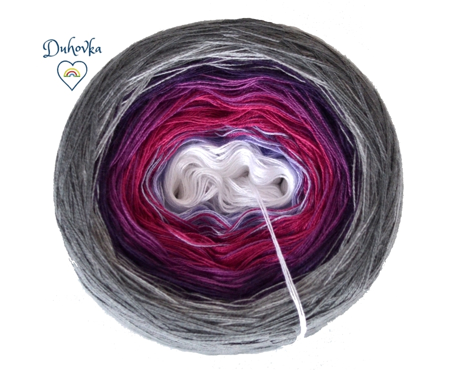 Duhovka - mint, baby růžová, růžová, krokusová, pastel.fialová, baby růžová - 4-nitka - 4 nitka