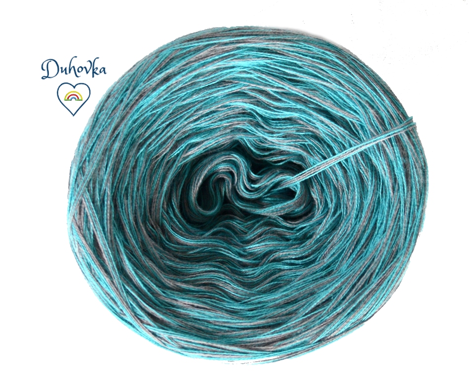 Duhovka COLOR - 4 nitka * TYRKYSOVO-ŠEDÁ