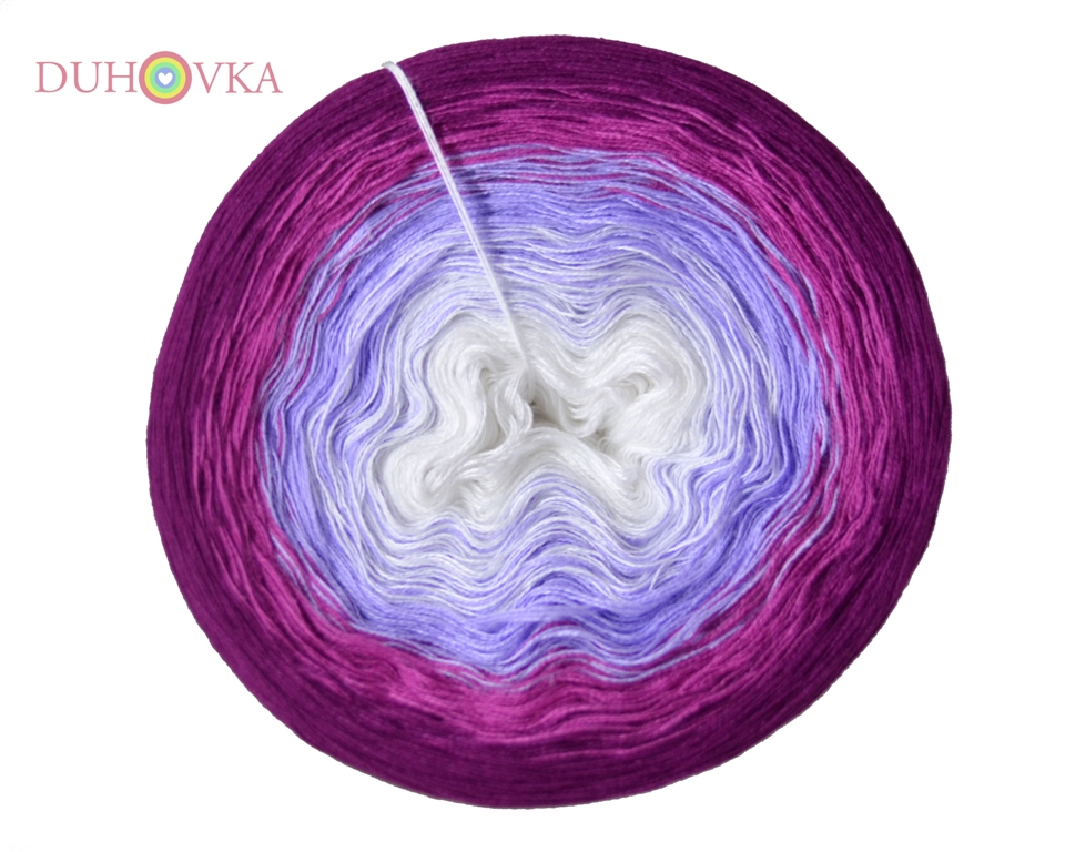 Duhovka - bílá, sv.fialová, krokus, fialová, ostružina