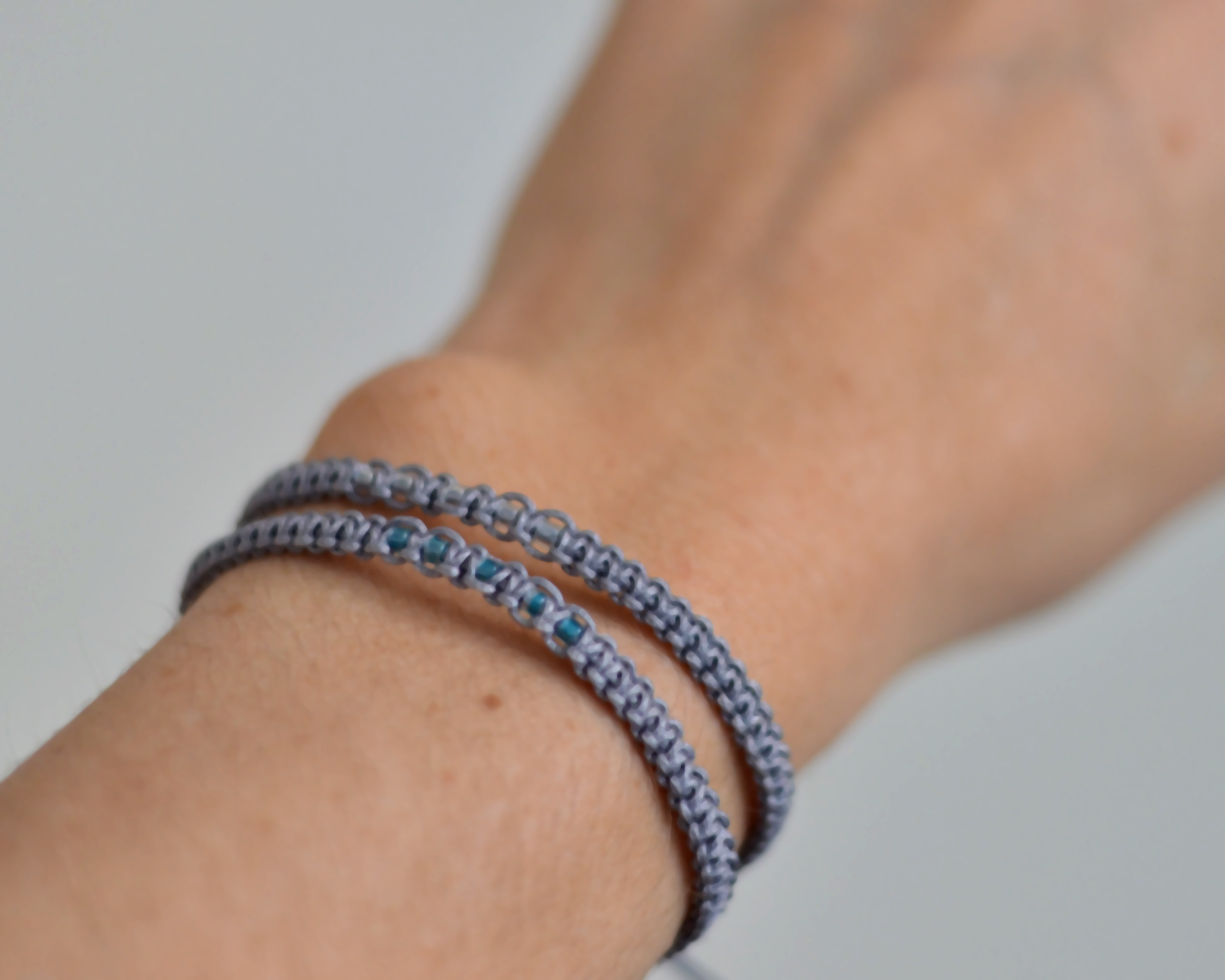 Duhovka + dva náramky/modré